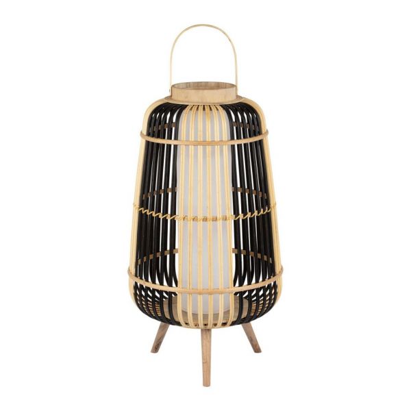 LANTERN LAMP CORDEY NAT+BLACK D35H77 BAMBOO+FIR