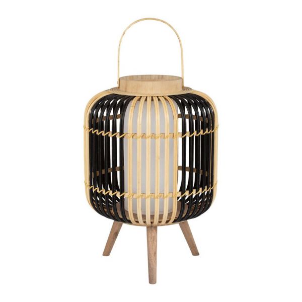 LANTERN LAMP CORDEY NAT+BLACK D30H56 BAMBOO+FIR