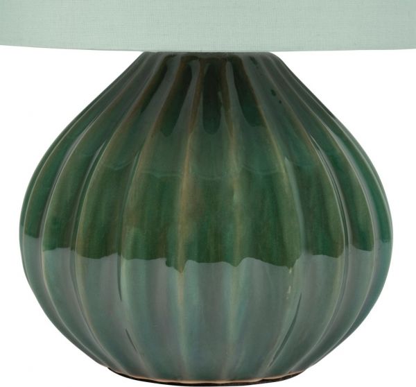 Лампа ESSENCIA зеленый D17-22H31.5-E14 керамика,хлопок