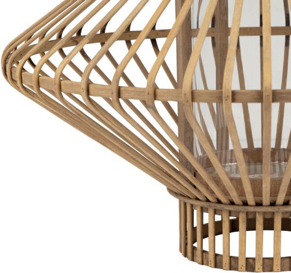 LANTERN ELEMENT NATURAL D46.5H36 BAMBOO+GLASS