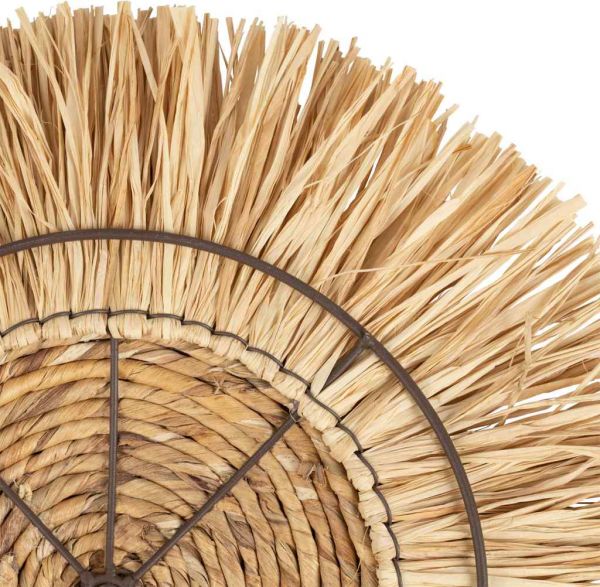 WALL DECO ROSACE CUZCO NATURAL D38CM RAFFIA