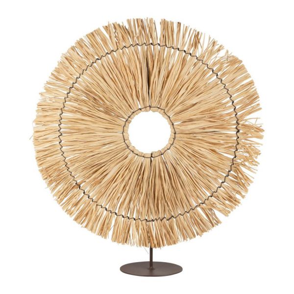 DECO ROSACE CUZCO NATURAL D45H50CM RAFFIA