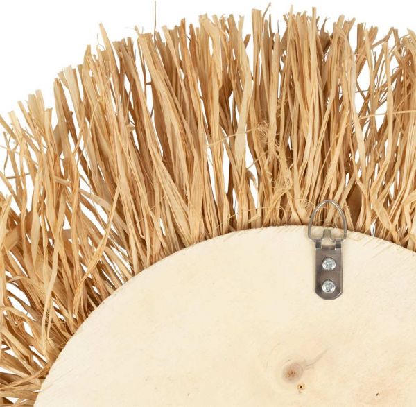 MIRROR CUZCO NATURAL D50CM RAFFIA