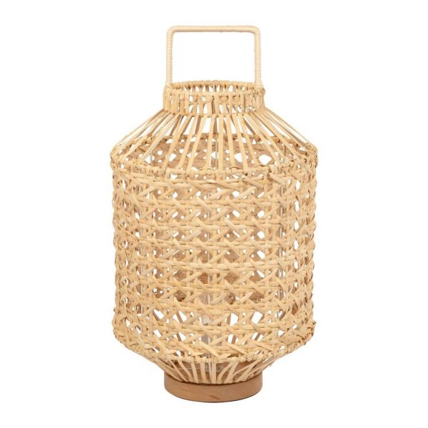 LANTERN LAMP CROISINE NAT D30H51 IRON+RATTAN+WOOD