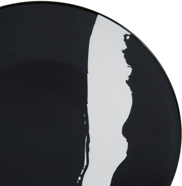 Обеденные тарелки 2 шт BRONZE черный, белый D27CM