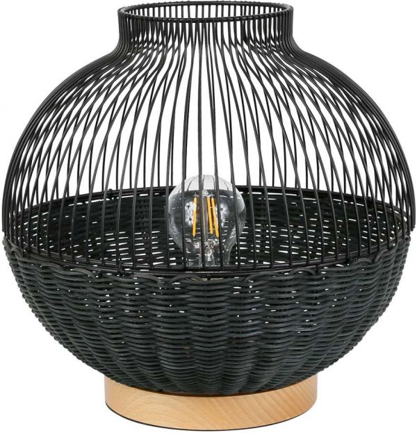 Лампа FILEN черный D30.5XH29.5CM-E27 металл, ротанг