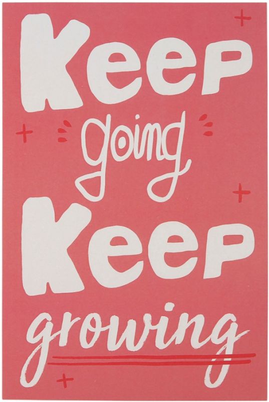 Открытка KEEP GOING KEEP GROW LOVE&BE розовый 10X15