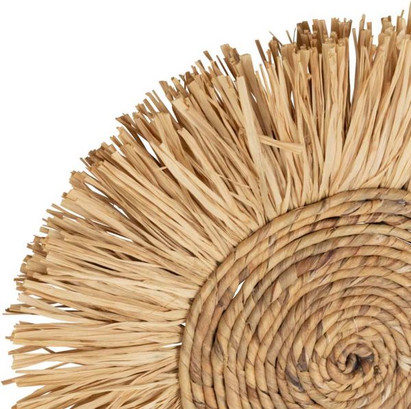 WALL DECORATION ROSACE CUZCO NATURAL D30CM RAFFIA