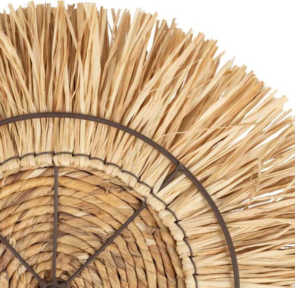 WALL DECORATION ROSACE CUZCO NATURAL D26CM RAFFIA