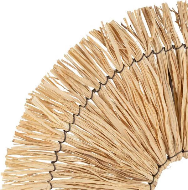 DECORATIVE ROSACE CUZCO NAT D31XH36CM RAFFIA+IRON