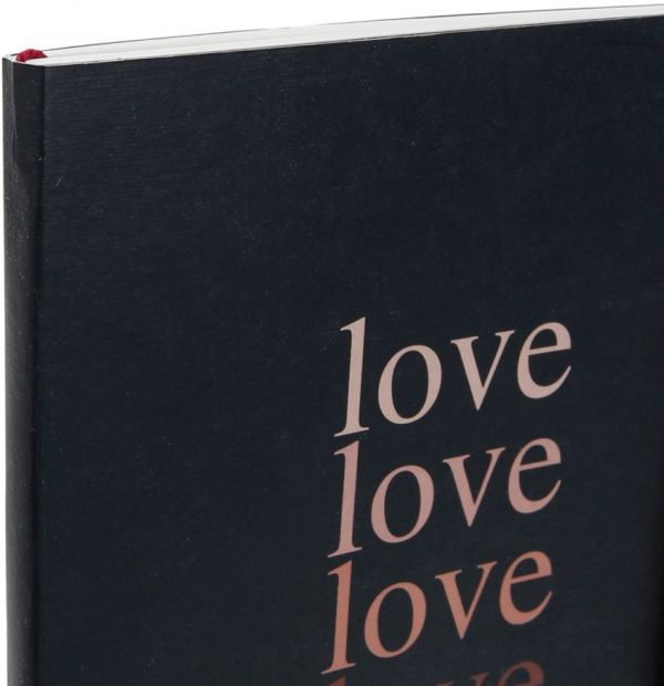 Блокнот LOVE&BE черный 15X21 переработанный хлопок, бумага