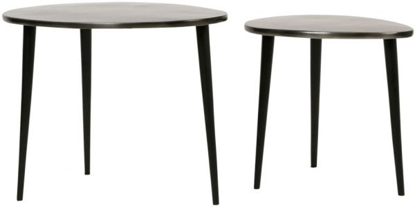 Комплект кофейных столиков 2 шт BRONZE черный H46.5/41.5CM металл