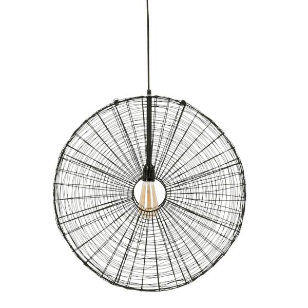 CEILING LAMP SEPIA BLACK D50X17CM IRON