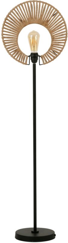 напольная лампа SAORI натуральный, черный 34X21X124 жгут, металл