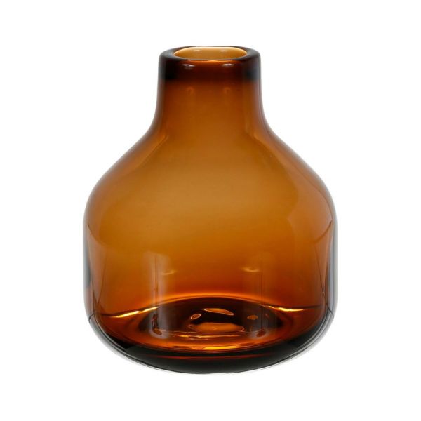 VASE CYRIUS BROWN D11XH13CM GLASS