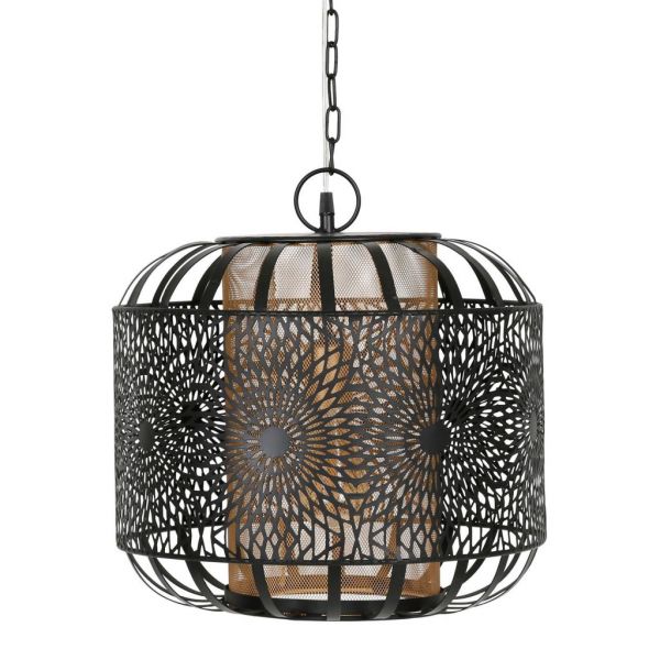 CEILING LAMP ROSALIE BLACK+GOLD D38XH39.5-E27 IRON