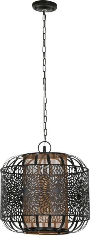 CEILING LAMP ROSALIE BLACK+GOLD D38XH39.5-E27 IRON