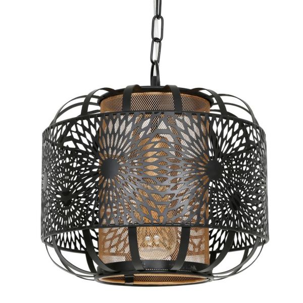 CEILING LAMP ROSALIE BLACK+GOLD D30.5XH30-E27 IRON