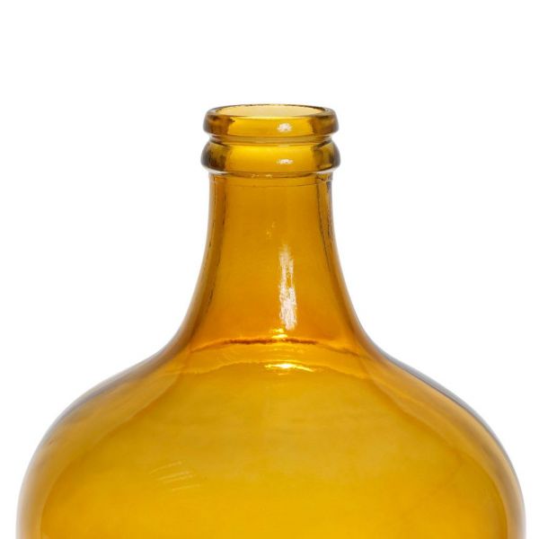 BOTTLE VASE COMETE MUSTARD D27XH42 RECYCLED GLASS