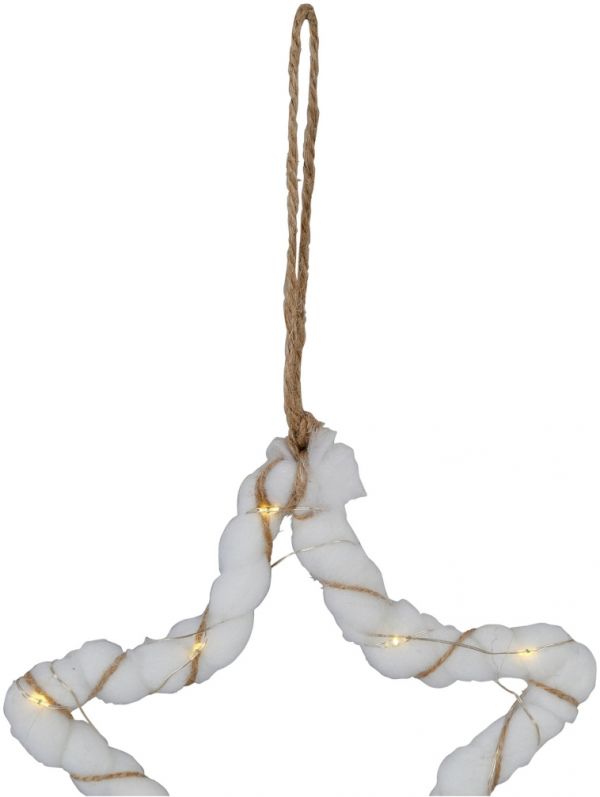 HANGING DECO 10L STAR COTON WHIT 15X13 IRON+COTTON