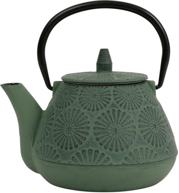 Чайник с ситечком LOTUS зеленый 1L керамика, металл