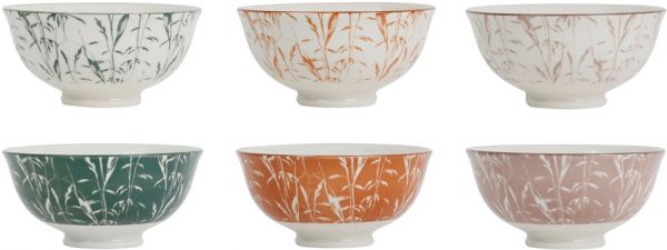 BOWL X6 BOX TER-BOHEM MULTICOLOR 30CL PORCELAIN