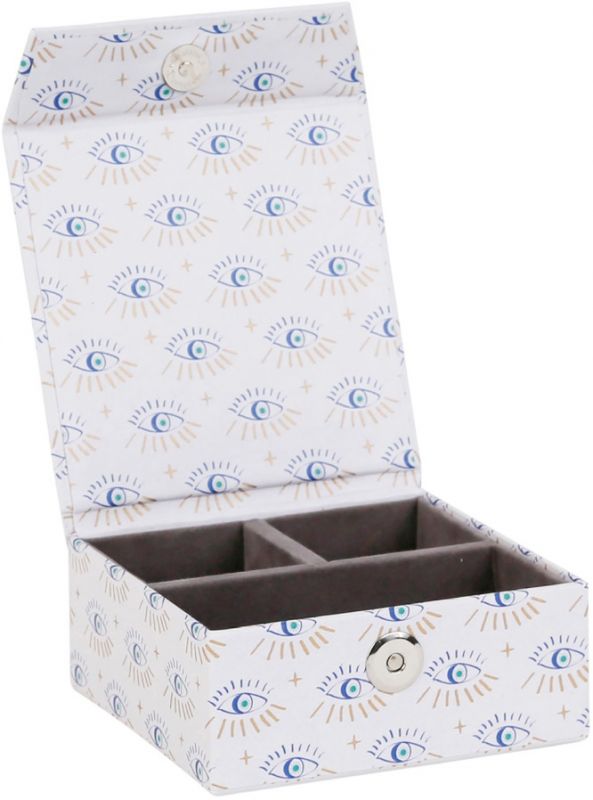 JEWELLERY BOX VISIONNARY INDIGO 10X10XH5CM COTTON