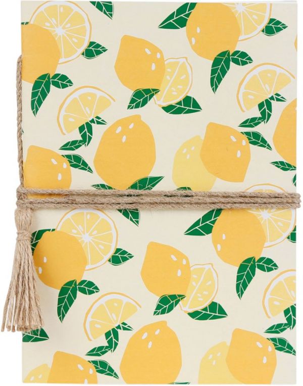 NOTEBOOK RET-SUMMER YELLOW 15X21 RECY COTTON PAPER