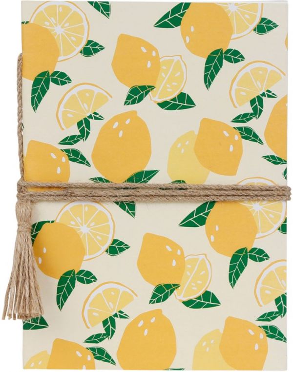 NOTEBOOK RET-SUMMER YELLOW 15X21 RECY COTTON PAPER