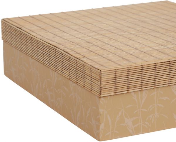 TEA BAG BOX 9C TERRE BOHEME NAT 24X24H7 MDF+BAMBOO