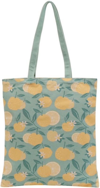 TOTE BAG X2 RETRO SUMMER YELLOW+GREEN 38X42 COTTON