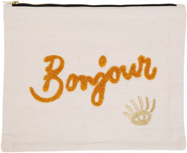 COMPUTER COVER BONJOUR AMORE WHITE 36X28CM COTTON