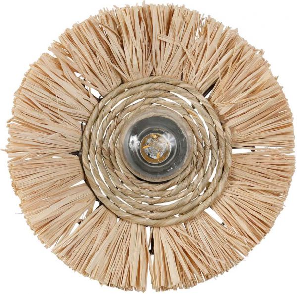 N/ELECTRIFIED WALL LAMP CUZCO NATURAL D25X8 RAFFIA