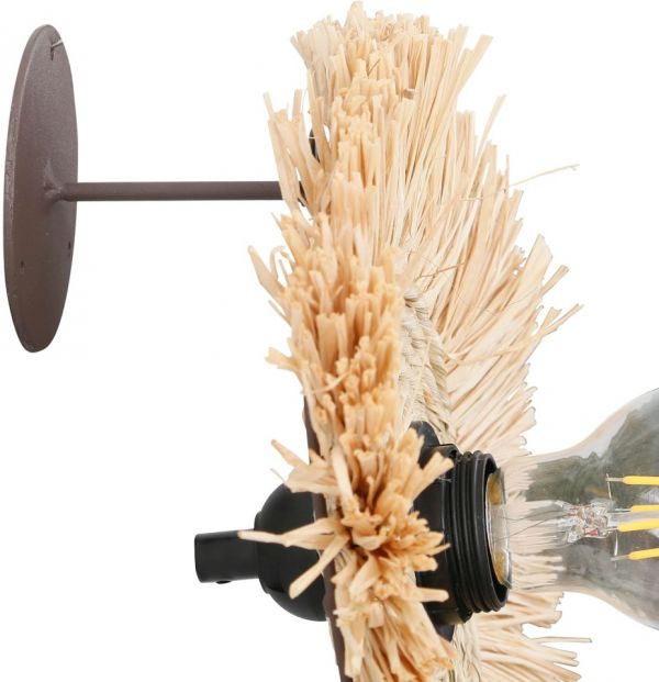 N/ELECTRIFIED WALL LAMP CUZCO NATURAL D25X8 RAFFIA