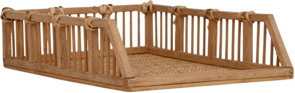 DESK ORGANISER ESSENCIA NAT 24X32H8 BAMBOO+RATTAN