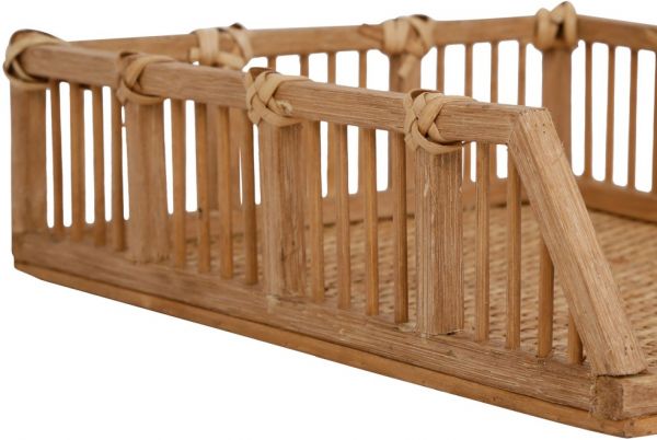 DESK ORGANISER ESSENCIA NAT 24X32H8 BAMBOO+RATTAN