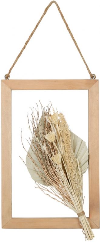 DECO DRIED LEAVES MILLET NAT 20X31CM PINE WOOD