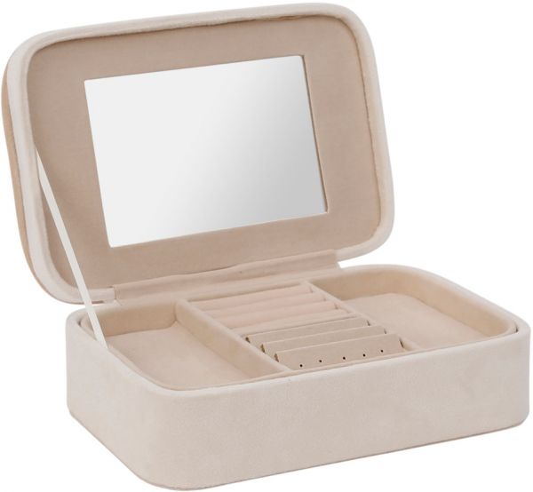 Коробка для украшений с зеркалом TER-BOHEM розовый 21.5X14.5XH7