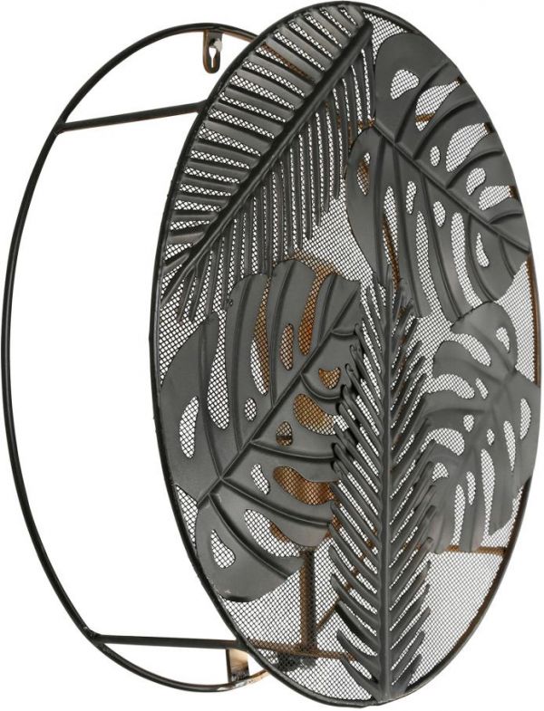 WALL LAMP TROPIC'ART BLACK+GOLD D40X11CM-E27 IRON