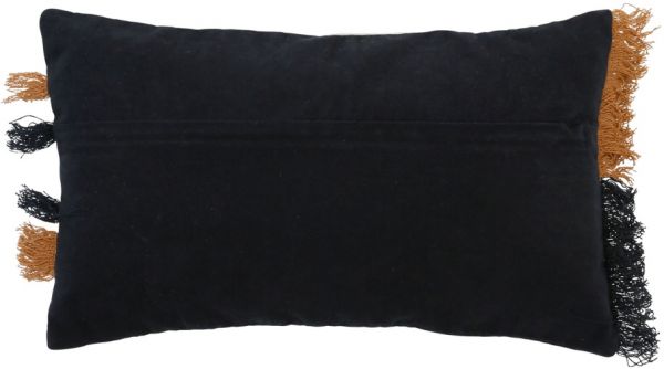 CUSHION COVER COURBA TERRA+BLACK 50X30CM COTTON