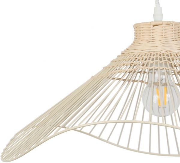 CEILING LAMP FERLINE CREAM D50XH22-E27 IRON+RATTAN