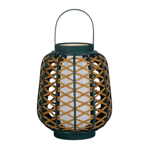 LANTERN LAMP CORDEY EM+NAT D29H48 BAMBOO+WOOD+ROPE