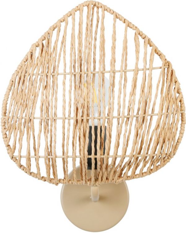 WALL LAMP CALYP NAT 25X33X15.5-E27 IRON+PAPER ROPE