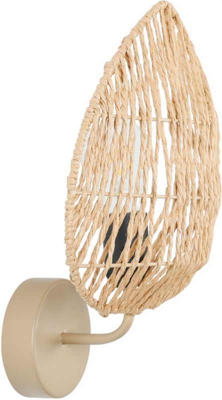 WALL LAMP CALYP NAT 25X33X15.5-E27 IRON+PAPER ROPE
