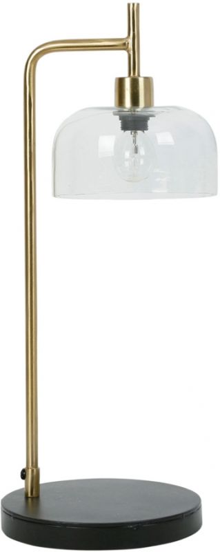 LAMP COURBA GOLD+BLACK D20XH52.5CM IRON+GLASS