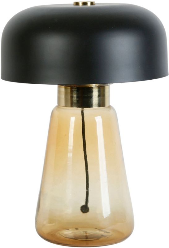 MOOD LAMP CHAMPART AMBER+BLACK D30XH44 IRON+GLASS