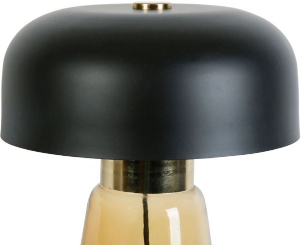MOOD LAMP CHAMPART AMBER+BLACK D30XH44 IRON+GLASS