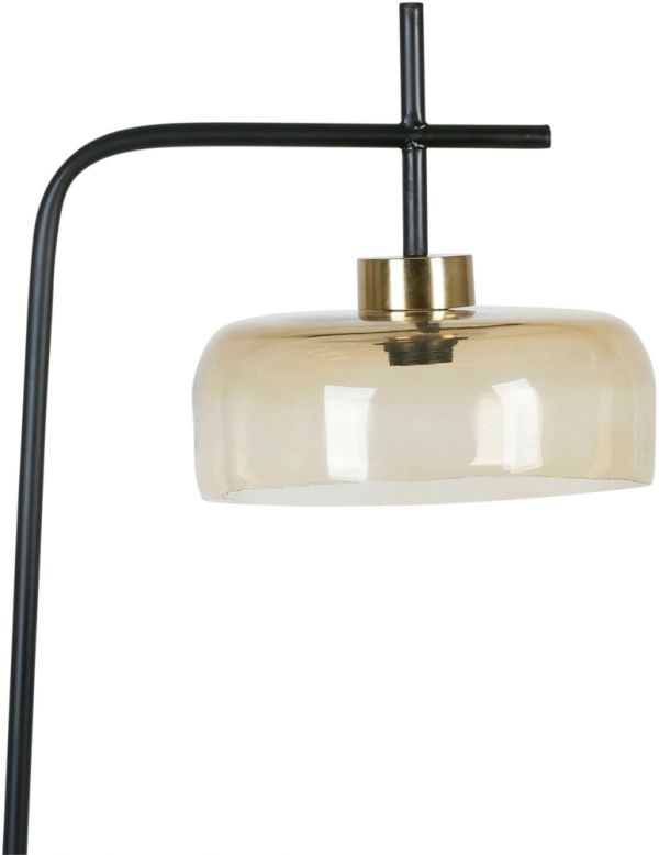 FLOOR LAMP COURBA BLACK+AM 40X34XH166CM IRON+GLASS