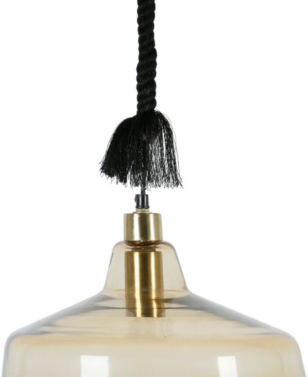 CEILING LAMP COURBA AMBER D31XH22CM GLASS+IRON