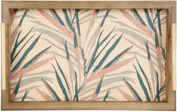 TRAY TROPIC'ART EMERALD 40X25CM PLATANE WOOD